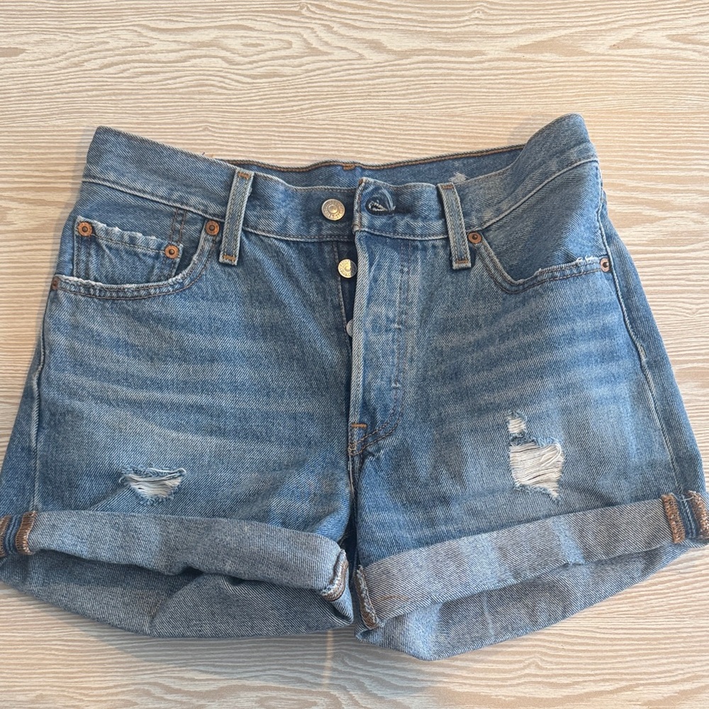 Levi's Classic Blue Jean Shorts for Women